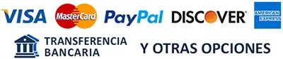 VISA, Mastercard, PayPal, AMEX